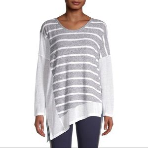 NWT Splendid Asymmetric Striped Knit Top